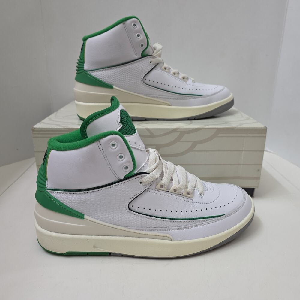 Nike Air Jordan 2 Retro Lucky Green White Sail Men’s Size 7.5 DR8884-103 W Box